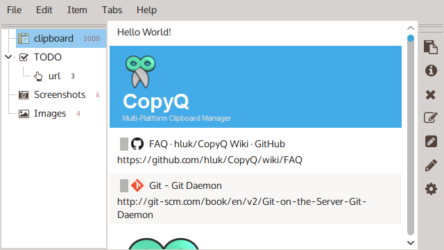 跨平台开源高级剪贴板管理工具CopyQ v7.0.0