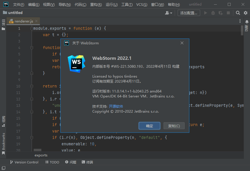 JetBrains WebStorm v2022.2.3中文激活版最新版